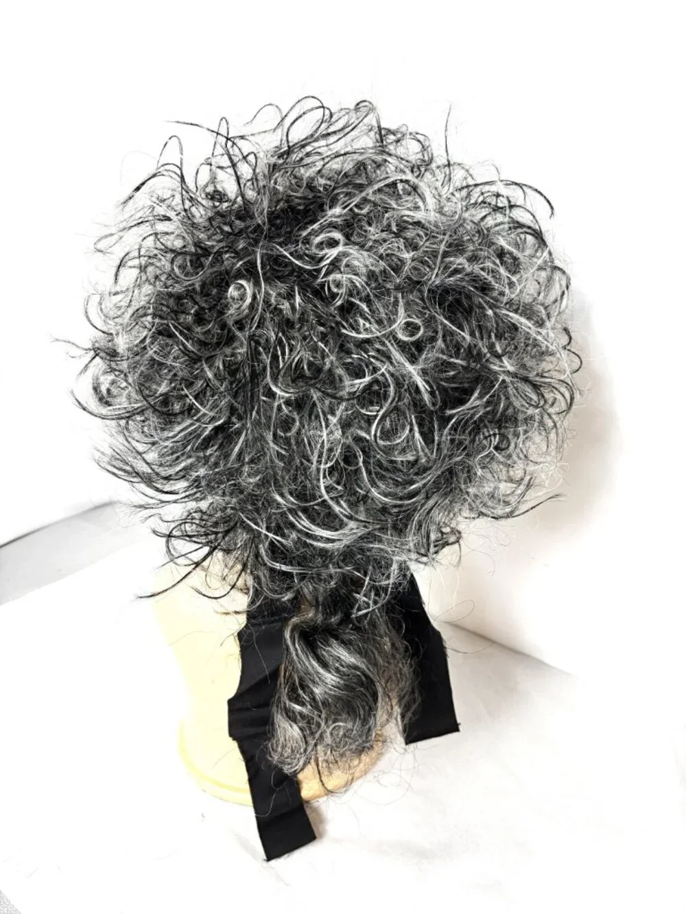 Rare VTG  90's Cesar Group Halloween Carnival Blk Silver Mask W/wig NWT NOS
